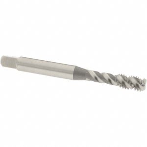 OSG #10-24 UNC, 3 Flute, 50&deg; Helix, Bottoming Chamfer, Bright Finish, High Speed Steel Spiral Flute STI Tap 8007800