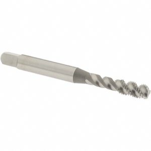 OSG #10-32 UNF, 3 Flute, 50&deg; Helix, Bottoming Chamfer, Bright Finish, High Speed Steel Spiral Flute STI Tap 8008700
