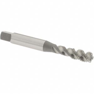 OSG 1/4-28 UNF, 3 Flute, 50&deg; Helix, Bottoming Chamfer, Bright Finish, High Speed Steel Spiral Flute STI Tap 8012100