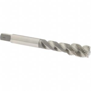 OSG 3/8-24 UNF, 3 Flute, 50&deg; Helix, Bottoming Chamfer, Bright Finish, High Speed Steel Spiral Flute STI Tap 8015900