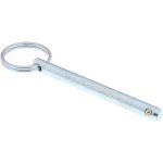 GIBRALTAR 1/4" Pin Dia, 2-1/2" Long, Zinc Plated Steel Ball Lock Hitch Pin mqr-1057