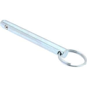 GIBRALTAR 3/8" Pin Dia, 3" Long, Zinc Plated Steel Ball Lock Hitch Pin mqr-1143