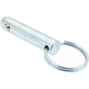 GIBRALTAR 1/2" Pin Dia, 2" Long, Zinc Plated Steel Ball Lock Hitch Pin mqr-1244