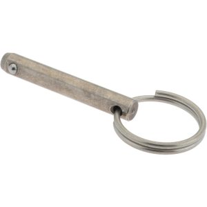 GIBRALTAR 1/4" Pin Dia, 1-1/2" Long, Uncoated Stainless Steel Ball Lock Hitch Pin mqr-ss-1047