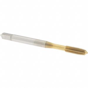 OSG Thread Forming Tap: #10-32 UNF, 2B Class of Fit, Plug Chamfer, Cobalt, TiN Finish 1400121405