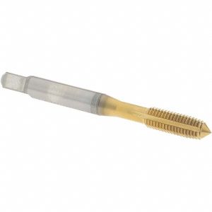 OSG Thread Forming Tap: 1/4-28 UNF, Plug Chamfer, Cobalt, TiN Finish 1400129305