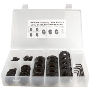 CLIMAX METAL PRODUCTS Shaft & Collar Clamp Kits; Type: Two-Piece Clamp Collar Kit ; Material: Mild Steel-Black Oxide Plated ; Number Of Pieces: 40; 40 ; UNSPSC Code: 31162800 COLLAR KIT #110