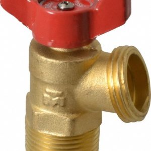 B&K MUELLER 1/2" Pipe, Brass, FNPT, MNPT x GHT End Connection, Boiler Drain Valve 102-054HN