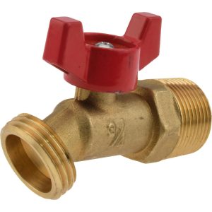 B&K MUELLER 3/4" Pipe, 125 psi WOG Rating, 1" Long Shank, Brass Hose Bibb, Stop Valve 102-354HN