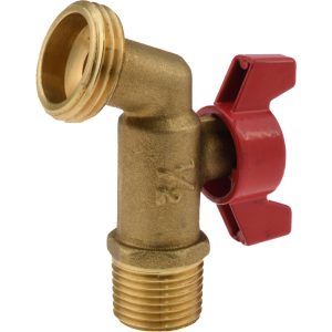 B&K MUELLER 1/2" Pipe, 125 psi WOG Rating, Brass Hose Bibb, Stop Valve 103-053HN