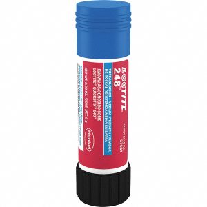 LOCTITE Threadlocker: Blue, Semi-Solid, 9 g, Stick 826034
