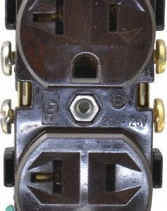 LEVITON Straight Blade Duplex Receptacle: NEMA 5-20R, 20 Amps, Self-Grounding CR20