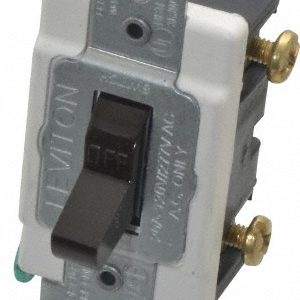 LEVITON 1 Pole, 120 to 277 VAC, 20 Amp, Commercial Grade Toggle Wall Switch CS120-2