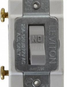 LEVITON 1 Pole, 120 to 277 VAC, 20 Amp, Commercial Grade Toggle Wall Switch CS120-2GY