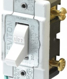 LEVITON 1 Pole, 120 to 277 VAC, 20 Amp, Commercial Grade Toggle Wall Switch CS120-2W