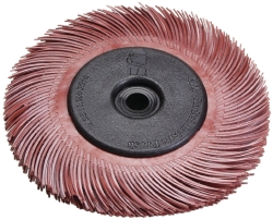 3M Radial Bristle Brush: Plain Arbor Connection, 1" Arbor Hole 7100138299