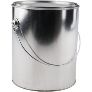 BERLIN PACKAGING L.L.C. Paint Can: Metal & Tin, 1.00 gal, 7-1/2" High, 6-39/64" Dia, with Handle MET-03101