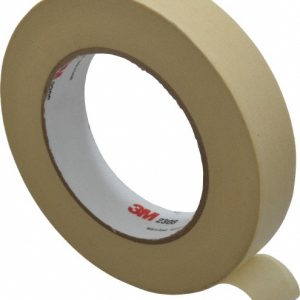 3M Masking Tape: 1" Wide, 60 yd Long, 5.3 mil Thick, Tan 7000123879