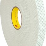 3M Off-White Double-Sided Urethane Foam Tape: 1" Wide, 72 yd Long, 1/32" Thick, Acrylic Adhesive 7000048486
