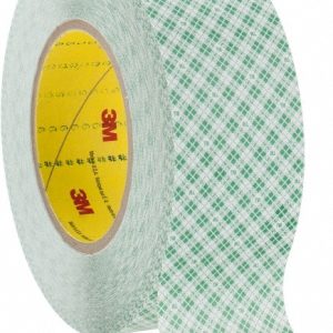 3M White Double-Sided Polyethylene Film Tape: 2" Wide, 36 yd Long, 9 mil Thick, Rubber Adhesive 7000048621