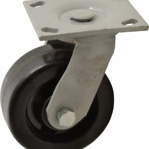 FAIRBANKS Swivel Top Plate Caster: Phenolic, 5" Wheel Dia, 2" Wheel Width, 1,000 lb Capacity, 6-1/2" OAH 322-5-MCP