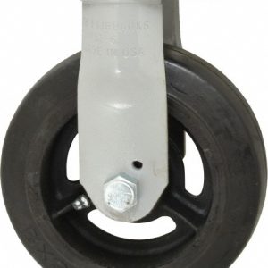 FAIRBANKS Rigid Top Plate Caster: Mold on Rubber, 6" Wheel Dia, 2" Wheel Width, 675 lb Capacity, 7-1/2" OAH N32-6-RTI