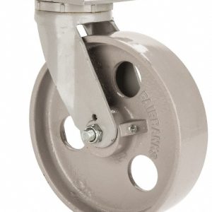 FAIRBANKS Swivel Top Plate Caster: Semi-Steel, 8" Wheel Dia, 2" Wheel Width, 1,200 lb Capacity, 9-1/2" OAH N22-8-IRB