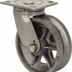 FAIRBANKS V Groove Caster: 6" Wheel Dia, 2" Wheel Width, 1,200 lb Capacity N22-6-VG