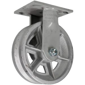 FAIRBANKS V Groove Caster: 6" Wheel Dia, 2" Wheel Width, 1,200 lb Capacity N32-6-VG