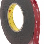 3M Black Double-Sided Acrylic Foam Tape: 3/4" Wide, 15 yd Long, 45 mil Thick, Acrylic Adhesive 7000049237