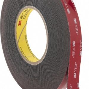 3M Black Double-Sided Acrylic Foam Tape: 3/4" Wide, 15 yd Long, 45 mil Thick, Acrylic Adhesive 7000049237