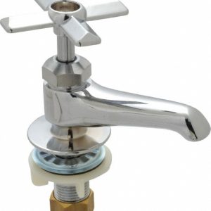 B&K MUELLER Standard, One Handle Design, Chrome, Round Deck Plate Single Mount Faucet 120-003NLA