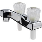 B&K MUELLER Knob Handle, Deck Plate Bathroom Faucet 121-014