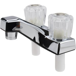 B&K MUELLER Knob Handle, Deck Plate Bathroom Faucet 121-014