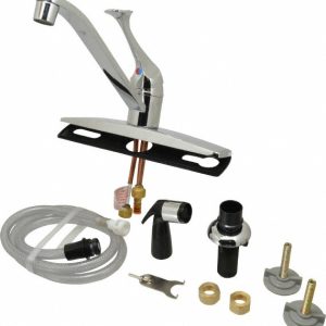 B&K MUELLER Deck Plate Mount, Kitchen Faucet with Spray 222-118