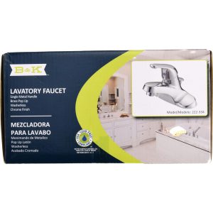 B&K MUELLER Lever Handle, Deck Plate Bathroom Faucet 222-334
