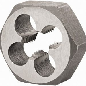 DORMER PRAMET Hex Rethreading Die: M12x1.75, 14 mm Thick, Right Hand, 36.00 mm Hex, High-Speed Steel 5977872