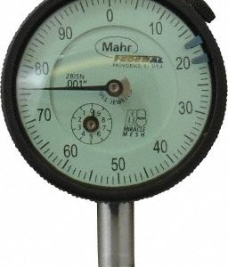 MAHR Dial Drop Indicator: 1" Range, 0-100 Dial Reading, 0.001" Graduation, 2-1/4" Dial Dia 2014698