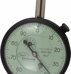 MAHR Dial Drop Indicator: 2" Range, 0-100 Dial Reading, 0.001" Graduation, 2-3/4" Dial Dia 2011272
