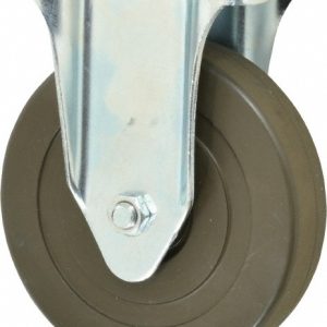 ALBION Rigid Top Plate Caster: Hard Rubber, 5" Wheel Dia, 1-1/4" Wheel Width, 290 lb Capacity, 6-15/32" OAH 25109