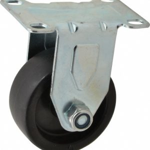 FAIRBANKS Rigid Top Plate Caster: Polyolefin, 3" Wheel Dia, 1-1/4" Wheel Width, 150 lb Capacity, 4-3/8" OAH E-13-3-PH