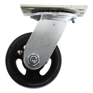 VALUE COLLECTION Swivel Top Plate Caster: Rubber, 4" Wheel Dia, 2" Wheel Width, 300 lb Capacity, 5-5/8" OAH VES4X2MOR