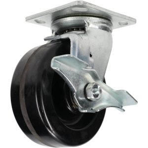 VALUE COLLECTION Swivel Top Plate Caster: Phenolic, 5" Wheel Dia, 2" Wheel Width, 1,000 lb Capacity, 6-1/2" OAH GMC-SH-0083