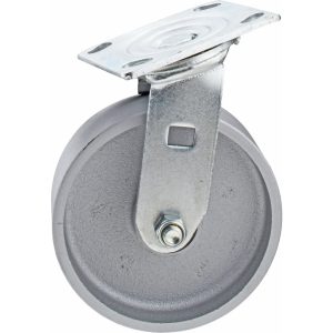 VALUE COLLECTION Swivel Top Plate Caster: Semi-Steel, 6" Wheel Dia, 2" Wheel Width, 1,200 lb Capacity, 7-1/2" OAH GMC-SH-0077