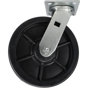 VALUE COLLECTION Swivel Top Plate Caster: Polyolefin, 8" Wheel Dia, 2" Wheel Width, 1,000 lb Capacity, 9-1/2" OAH GMC-SH-0089