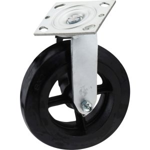 VALUE COLLECTION Swivel Top Plate Caster: Rubber, 8" Wheel Dia, 2" Wheel Width, 600 lb Capacity, 9-1/2" OAH VES8X2MOR