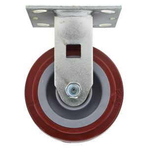 VALUE COLLECTION Rigid Top Plate Caster: Polyurethane, 5" Wheel Dia, 2" Wheel Width, 600 lb Capacity, 6-1/2" OAH VER5X2TUM