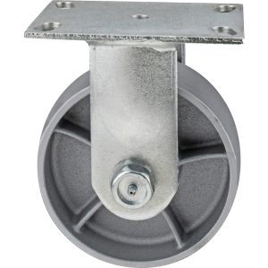 VALUE COLLECTION Rigid Top Plate Caster: Semi-Steel, 6" Wheel Dia, 2-1/2" Wheel Width, 1,800 lb Capacity, 7-1/2" OAH GMC-SH-0008