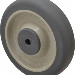 ALBION Caster Wheel: Rubber, 5" Dia, 1-1/4" Wide, 3/8" Axle 83137Y