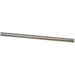 ALL AMERICA THREADED PRODUCTS General-Purpose Threaded Rod: 1/4-20, 6' OAL, Low-Carbon Steel, Zinc Finish 03076